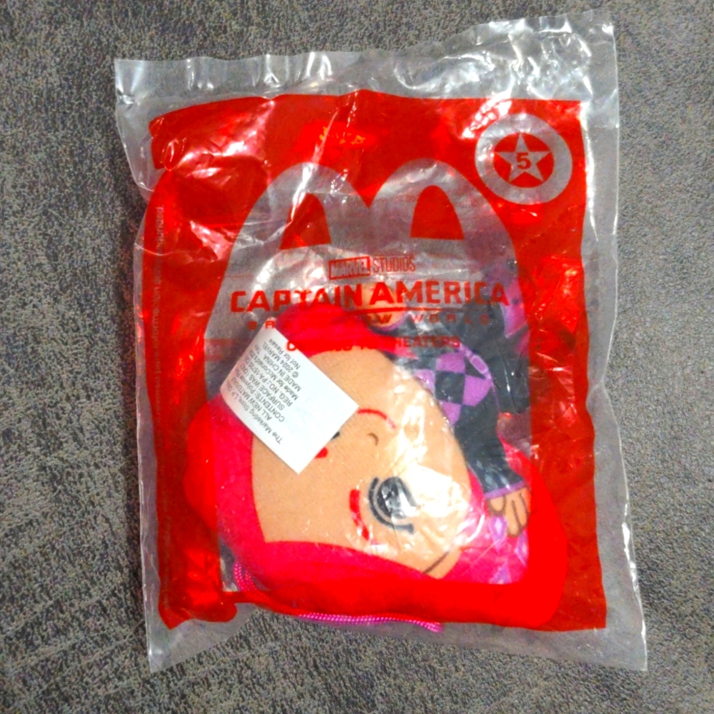 NIB NWT #5 Captain America McDonald's Toy Brave New World Plush Kawaii